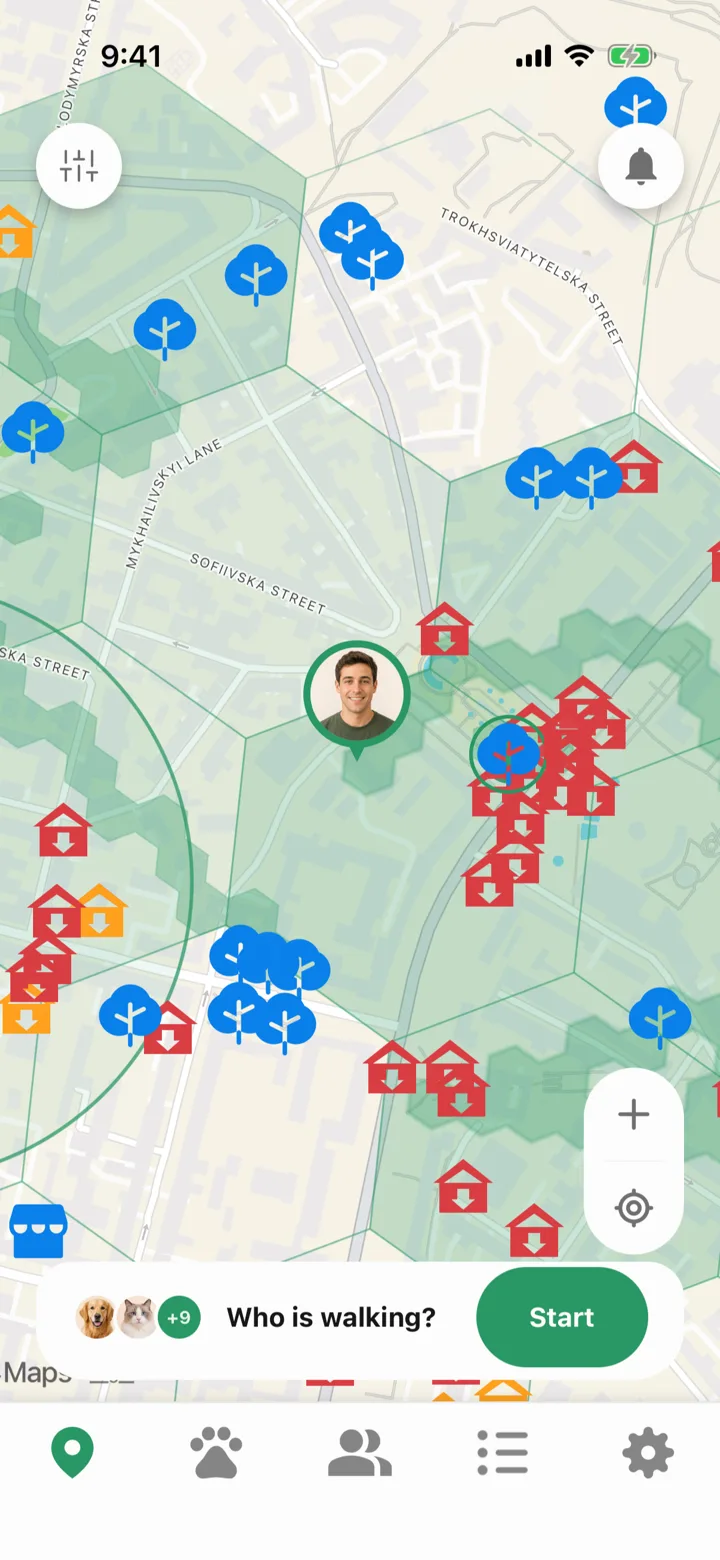 Pet places, parks and air-raid shelters pinned on the Tailomi map